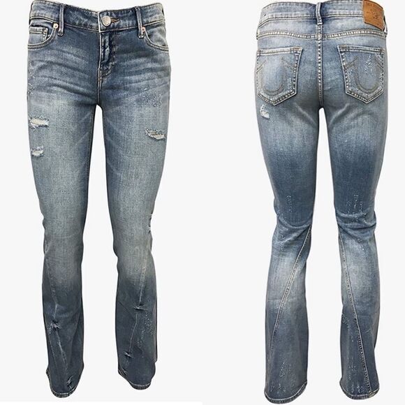𝅺🆕 True Religion Joey Low-Rise Flare Sweet Baby - Picture 2 of 13